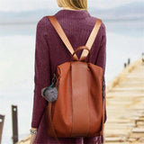 Large Capacity Casual Shoulder Bag Women Leather Handbags Backpack