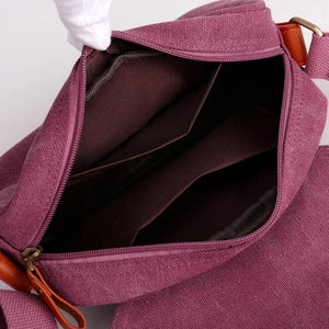 Small Canvas Shoulder Bag Women Mini Messenger Travel Purses Handbags