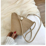 Bohemia Style Straw Shoulder Bag Rattan Woven Beach Circle Girls Handbag
