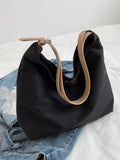 Retro Canvas Tote Bag Women Zipper Handbag Large Capacity