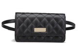 Women Waist Bags Classic Lattice Belt Bag High PU Leather Fanny Pack
