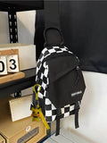 Plaid Ins Sports Student Shoulder Casual Messenger Bag