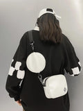 Foufurieux Saddle Bag for Women Japanese Shoulder Bags Multifunctional Backpack