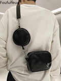 Foufurieux Saddle Bag for Women Japanese Shoulder Bags Multifunctional Backpack