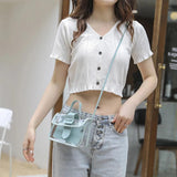 Transparent Jelly Bag Handbag Clear Waterproof PVC Shoulder Bag Female