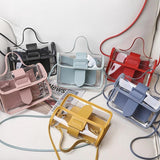 Transparent Jelly Bag Handbag Clear Waterproof PVC Shoulder Bag Female