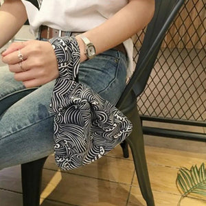 Japanese Style Knot Wrist Bag Handbag Key Phone Pouch Storage Bags