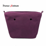 Mini Purple Cashmere PU Leather Insert for O Bag