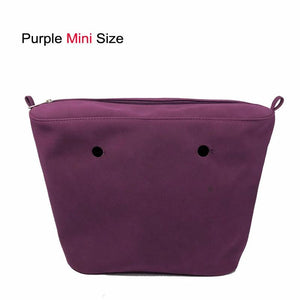 Mini Purple Cashmere PU Leather Insert for O Bag