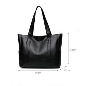 Women Large Capacity Top-Handle Bag Casual Shopping Shoulder Handbag