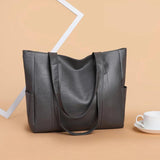 Women Large Capacity Top-Handle Bag Casual Shopping Shoulder Handbag