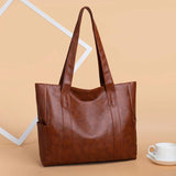 Women Large Capacity Top-Handle Bag Casual Shopping Shoulder Handbag
