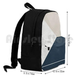 Geometric Minimalist Outdoor Hiking Backpack Navy Grey