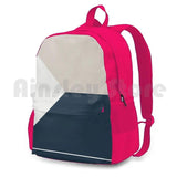 Geometric Minimalist Outdoor Hiking Backpack Navy Grey