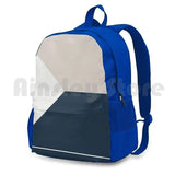 Geometric Minimalist Outdoor Hiking Backpack Navy Grey