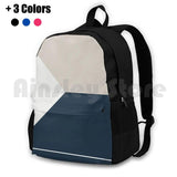 Geometric Minimalist Outdoor Hiking Backpack Navy Grey
