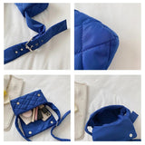 Nylon Padded Handbags Women Shoulder Bags Down Cotton Crossbody Bags