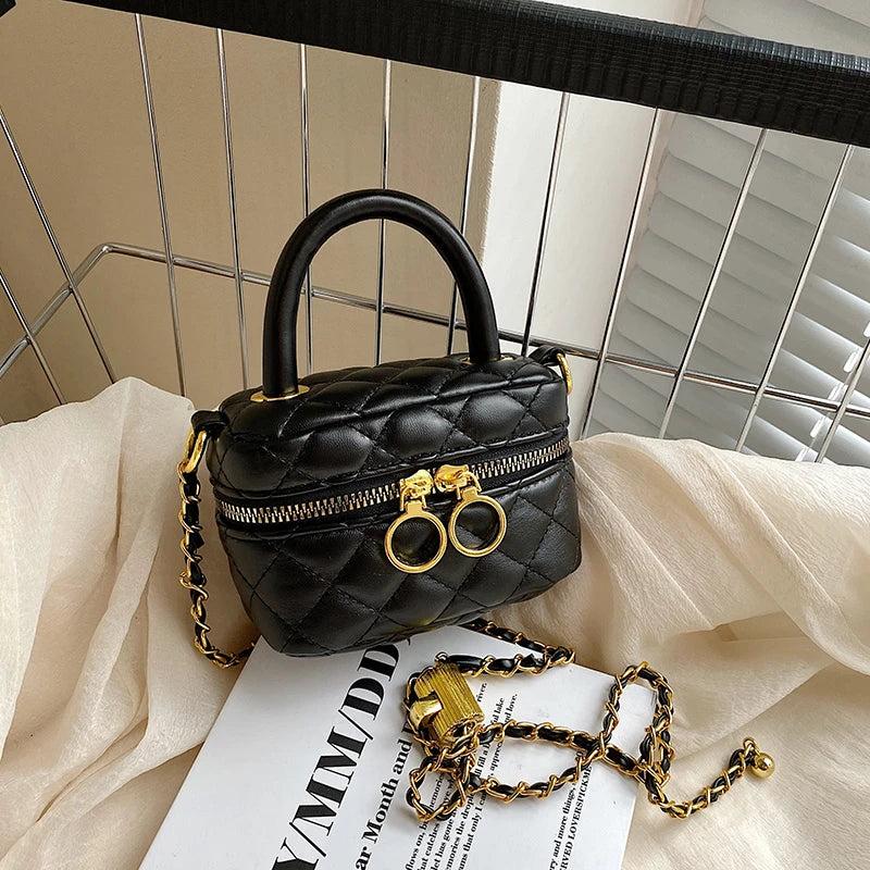 Mini Lipstick Bag Chain Crossbody Box Women's