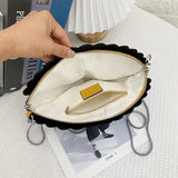 Vintage Fan Shape Clutch Bag Retro Chinese Style Shoulder Crossbody Handbag