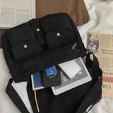 Canvas Shoulder Bags for Teenage Girls Harajuku Messenger Bag