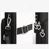 Solid Zipper Messenger Bag for Women