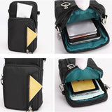 Solid Zipper Messenger Bag for Women