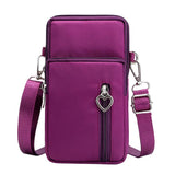 Solid Zipper Messenger Bag for Women
