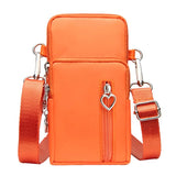 Solid Zipper Messenger Bag for Women