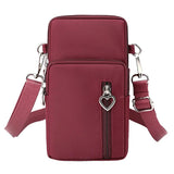Solid Zipper Messenger Bag for Women
