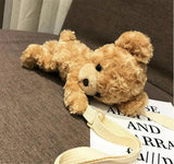 Lady Girls Smile Bear Soft Plush Doll Handbag Mini Animal Shoulder Bag