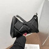 Women Pu Leather Shoulder Bag Glossy Retro Shopping Bag