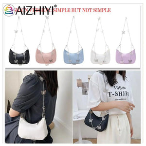 Butterfly Chain PU Leather Shoulder Bag for Shopping