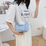 Butterfly Chain PU Leather Shoulder Bag for Shopping