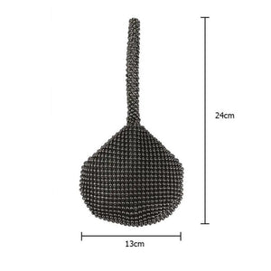 Metal Evening Clutch Bags Rhinestone Lady Wallet Wedding Purse