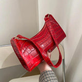 Casual Women Totes Shoulder Bags Shopping Bag Retro Female Leather Solid Chain H