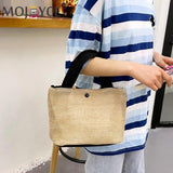 Straw Woven Beach Vacation Tote Bag for Women