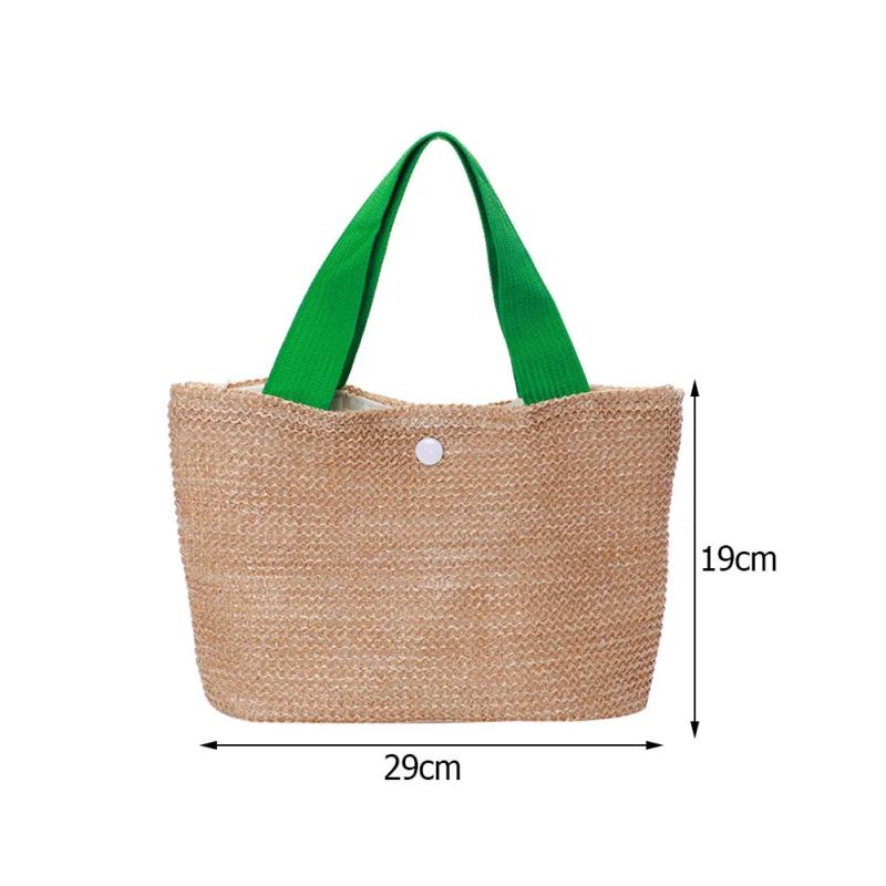 Straw Woven Beach Vacation Tote Bag for Women