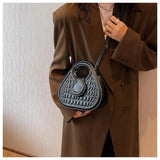 Crocodile Pattern Shoulder Bag for Women Totes Crossbody Purse