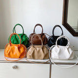 Braided Shoulder Messenger Bag Small Tote Bag Female Handbags