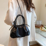 Braided Shoulder Messenger Bag Small Tote Bag Female Handbags