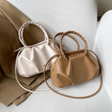 Braided Shoulder Messenger Bag Small Tote Bag Female Handbags