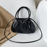 Braided Shoulder Messenger Bag Small Tote Bag Female Handbags