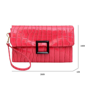 Crocodile Handbags PU Leather Clutch Bag Female Square Purse Ladies Wallet