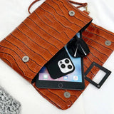 Crocodile Handbags PU Leather Clutch Bag Female Square Purse Ladies Wallet