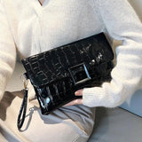 Crocodile Handbags PU Leather Clutch Bag Female Square Purse Ladies Wallet
