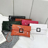 Crocodile Handbags PU Leather Clutch Bag Female Square Purse Ladies Wallet