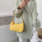 Soft PU Leather Underarm Bag Vintage Totes Handbags
