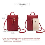 Women PU Leather Shoulder Crossbody Bag Solid Rectangle Bucket HandBag