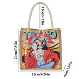 Canvas Lunch Bag Tote for Girls Food Storage Pouch