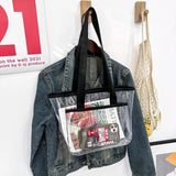 Summer PVC Women Large Capacity Shoulder Bag